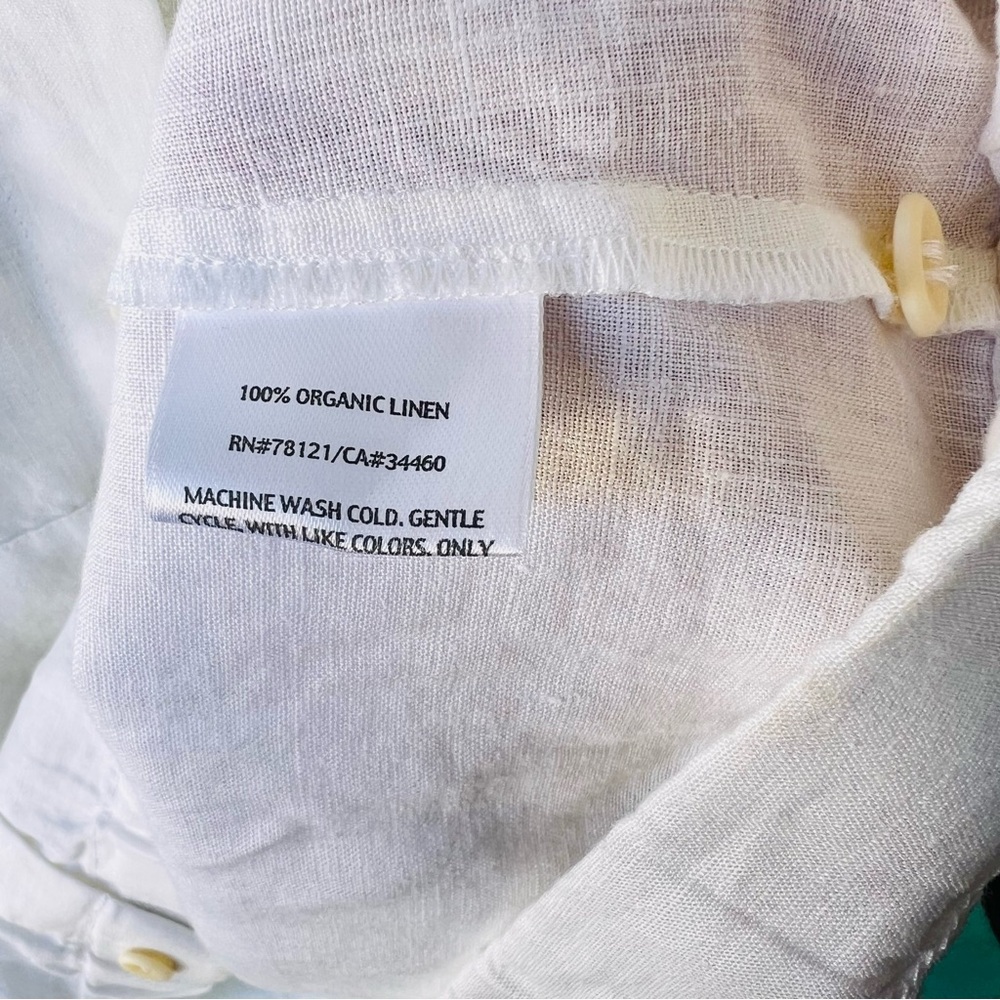 Eileen Fisher White Hooded Button-Front Jacket - Picture 4 of 5